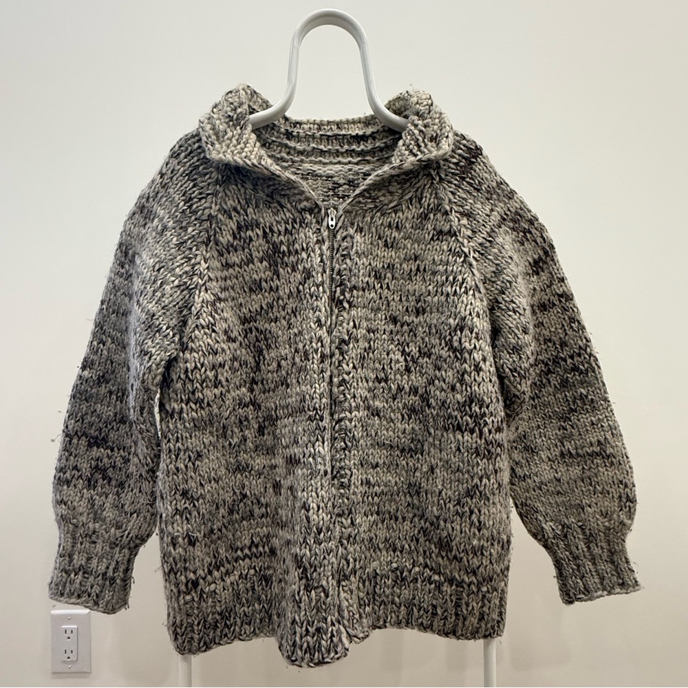 Cowichan Vintage 1950s 100% Wool Zip Sweater Men’s S/M Women’s M/L